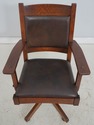 73783: STICKLEY Mission Oak Leather Desk Chair