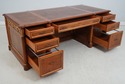 73874: FRANCESCO MOLON Leather Top Walnut Executiv