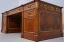 73874: FRANCESCO MOLON Leather Top Walnut Executiv