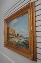 F64981EC: Large Framed Venice Gondola Oil Painting