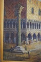 F64981EC: Large Framed Venice Gondola Oil Painting