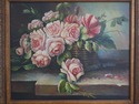 F64983EC: Framed Oil Painting On Canvas Of Still L