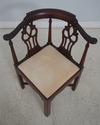 F64361EC: Pair HICKORY CHAIR Chippendale Mahogany 