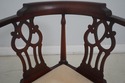 F64361EC: Pair HICKORY CHAIR Chippendale Mahogany 