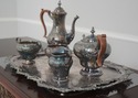 LF64958EC: English 6 Piece Silverplate Tea Set