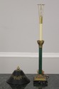 LF56578EC: Regency Style Green Column Table Lamp w