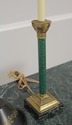 LF56578EC: Regency Style Green Column Table Lamp w