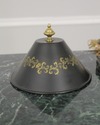 LF56578EC: Regency Style Green Column Table Lamp w