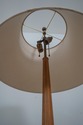 F60912EC: Neoclassical Burl Walnut Floor Lamp Tabl