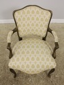 F56591EC: Gold French Louis XV Style Open Arm Upho