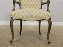 F56591EC: Gold French Louis XV Style Open Arm Upho
