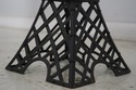 69401: Pair Metal Base Wood Top Eiffel Tower End T