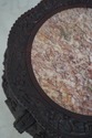 F69400: Antique Chinese Carved Rosewood Marble Top