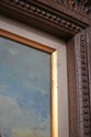 F73949: Artist Signed Boat & Village Oil Painting 