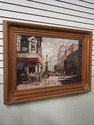 F73937: European Street Artist Signed Oil Painting