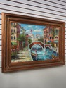 F73948: VICENTINI Artist Signed Venice Canal Frame
