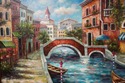 F73948: VICENTINI Artist Signed Venice Canal Frame