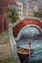 F73948: VICENTINI Artist Signed Venice Canal Frame