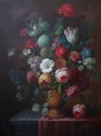 F73968: WILBUR Artist Signed Large Oil Painting on