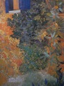 F74018: Pair of Large Framed Garden Scene Prints S