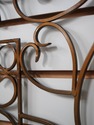 F74014: Hanging Scrolled Iron Wall Art w. Gold Fin