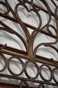 F74014: Hanging Scrolled Iron Wall Art w. Gold Fin