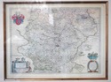 F73951/52: Pair of English Framed & Matted Map Pri