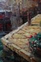 F73970: VICENZO Artist Signed Sailboat Harbor Oil 