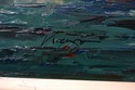 F73970: VICENZO Artist Signed Sailboat Harbor Oil 