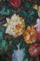 F73938: Large Floral Still Life Oil Painting on Ca