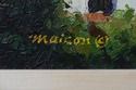 F73934: MAISON Artist Signed Mediterranean Oil Pai