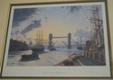 F65051EC: London Thames River Framed Engraving Pri