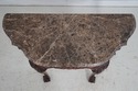 74082: HENKEL HARRIS Claw Foot Mahogany Marble Top