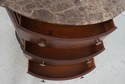 74074: Pair HENREDON Marble Top Oversize Nightstan
