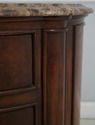 74074: Pair HENREDON Marble Top Oversize Nightstan