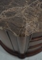 74074: Pair HENREDON Marble Top Oversize Nightstan
