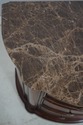 74074: Pair HENREDON Marble Top Oversize Nightstan