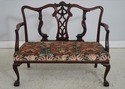 73416: Vintage Dolphin Carved Back Clawfoot Mahoga