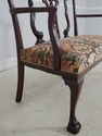 73416: Vintage Dolphin Carved Back Clawfoot Mahoga