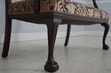 73416: Vintage Dolphin Carved Back Clawfoot Mahoga