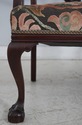 73416: Vintage Dolphin Carved Back Clawfoot Mahoga