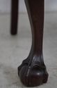 73416: Vintage Dolphin Carved Back Clawfoot Mahoga