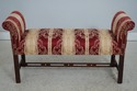 L74127: Chippendale Style Cherry Damask Upholstere