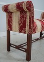 L74127: Chippendale Style Cherry Damask Upholstere