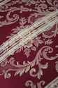 L74127: Chippendale Style Cherry Damask Upholstere