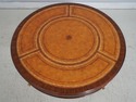 L74058: MAITLAND SMITH Round Mahogany Leather Top 