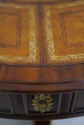 L74058: MAITLAND SMITH Round Mahogany Leather Top 