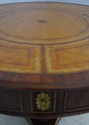 L74058: MAITLAND SMITH Round Mahogany Leather Top 
