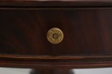 L74058: MAITLAND SMITH Round Mahogany Leather Top 