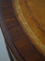 L74058: MAITLAND SMITH Round Mahogany Leather Top 